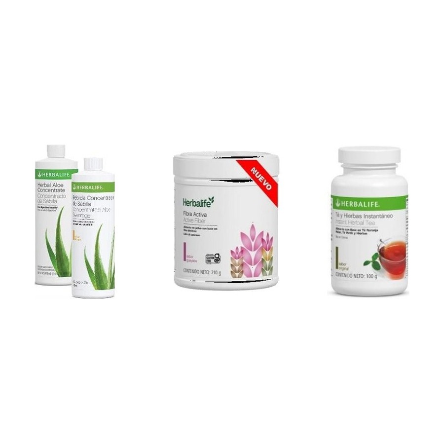 Pack Herbalife Detox & Energía (Aloe + Fibra + Té Instantáneo)